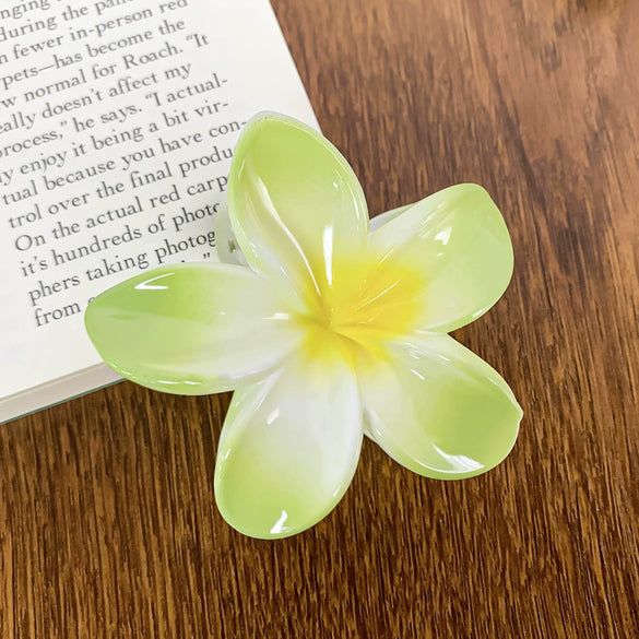 Hair Clip Plastic Resin Egg Flower Handmade