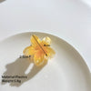 Hair Clip Plastic Resin Egg Flower Shape Electroplating Simple Style Women's Hair Accessories