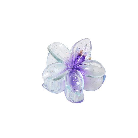 Hair Clip Plastic Resin Glitter Egg Flower Shape Baking Paint Women's
