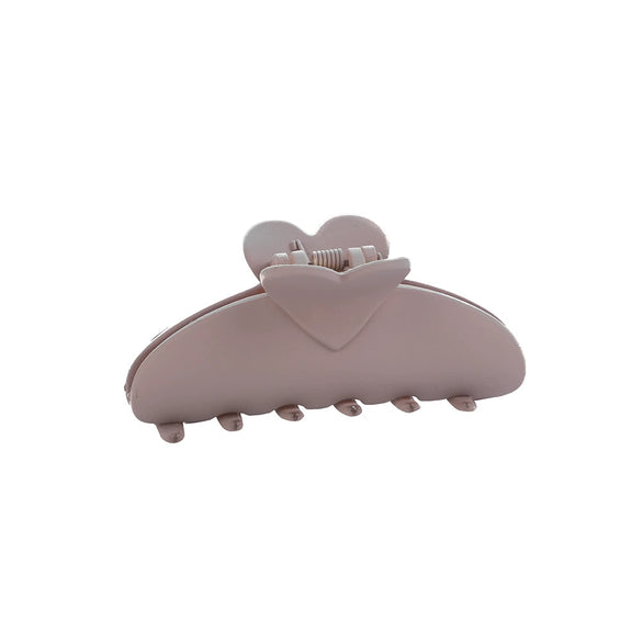 Hair Clip Plastic Resin Love Semicircle Shape Baking Varnish For Ladies