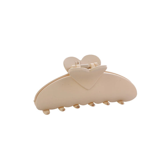 Hair Clip Plastic Resin Love Semicircle Shape Baking Varnish For Ladies
