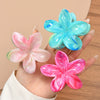 Hair Clip Plastic Resin Plumeria Pattern Baking Paint Style Simple