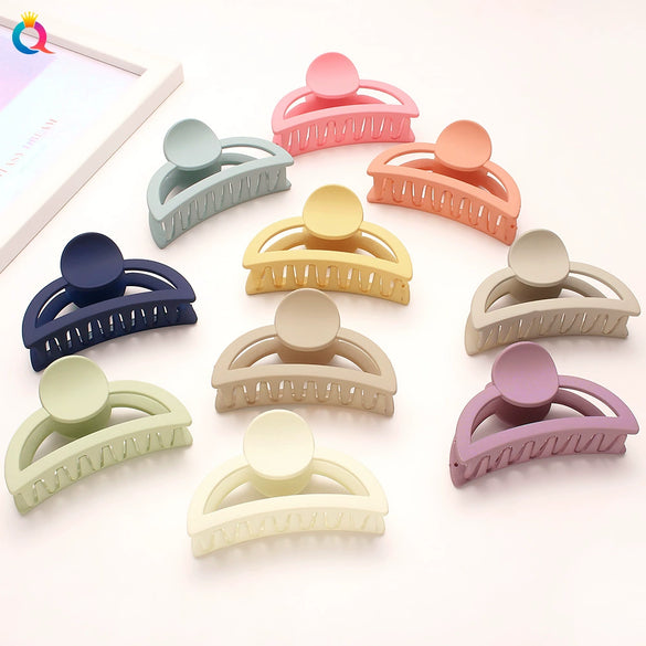 Hair Clip Plastic Resin Solid Color Handmade Women's Accessories
