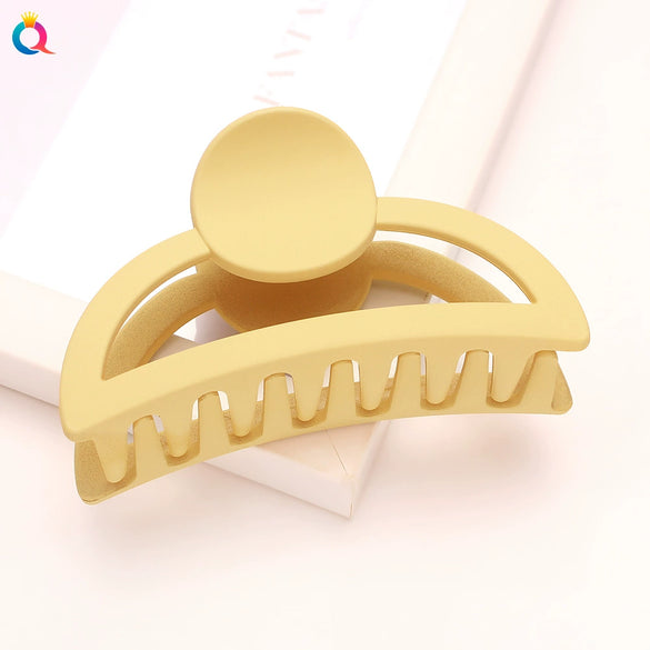 Hair Clip Plastic Resin Solid Color Handmade Women's Accessories