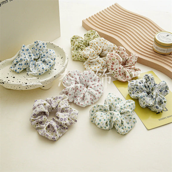 Hair Elastic Rubber Band Headdress Chiffon Small Floral Seiko High Elasticity Sweet