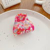 Hair Grab Clip Acetic Acid Geometric Rectangle Handmade Women's Jewelry
