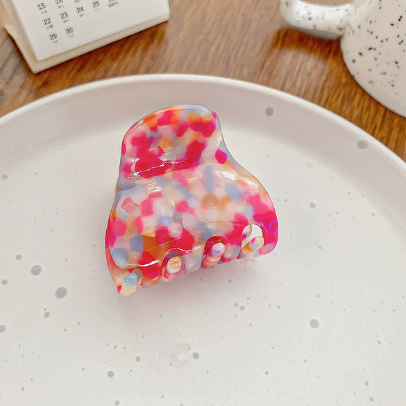 Hair Grab Clip Acetic Acid Geometric Rectangle Handmade Women's Jewelry