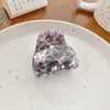 Hair Grab Clip Acetic Acid Geometric Rectangle Handmade Women's Jewelry