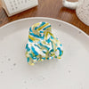 Hair Grab Clip Acetic Acid Geometric Rectangle Handmade Women's Jewelry