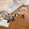 Hair Grab Clip Acetic Acid Material Plant Flowers Pattern Handmade For Women