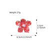 Hair Grab Clip Acetic Acid Material Plant Flowers Pattern Handmade For Women