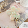 Hair Grab Clip Acetic Acid Material Plant Flowers Pattern Handmade For Women