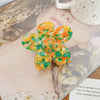 Hair Grab Clip Acetic Acid Material Plant Flowers Pattern Handmade For Women