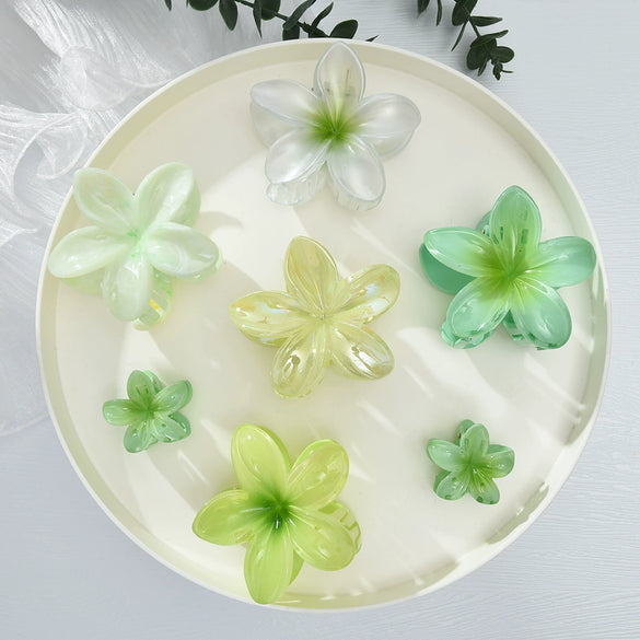 Hair Grab Clip Little Fresh Style Egg Flower Electroplated Women's Hair Accessories