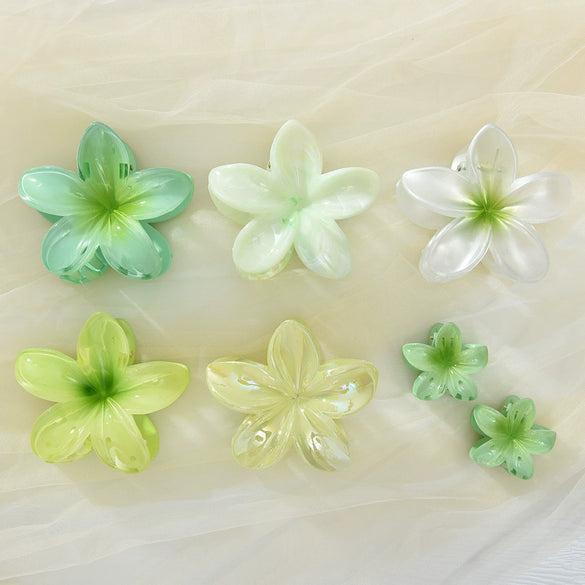 Hair Grab Clip Little Fresh Style Egg Flower Electroplated Women's Hair Accessories