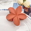 Hair Grab Clip Plastic Resin Handmade Plumerium Flower Small Fresh Style For Women