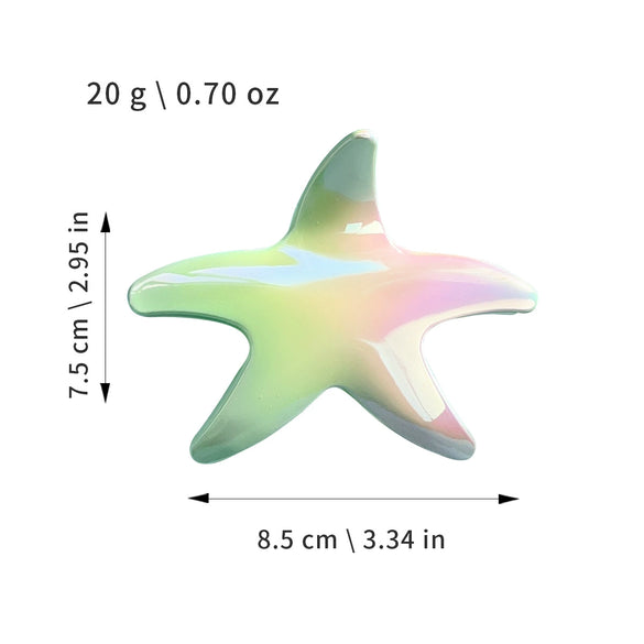 Hair Grab Clip Starfish Gradient Color Electroplated Marine Series Women