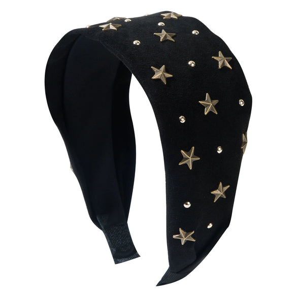 Hair Hoop Headband Cloth Inlay Star Rivet Female Allmatch Hair Accessories