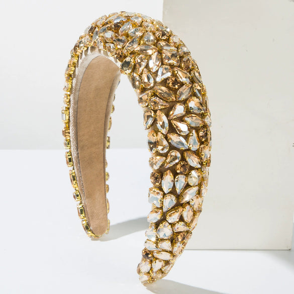 Hair Hoop Rhinestone Baroque Diamond Shining Light Luxury Women's Hair Accessories