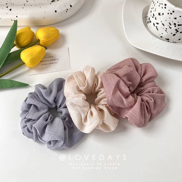 Hair Jewelry Cloth Knitting Spring And Summer Light Green Large Intestine Shaped Elastic Head Rope