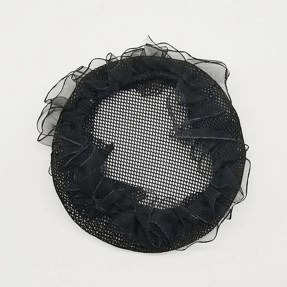 Hair Net Head Flower Hair Clip Net Pocket Elastic Fine Net Full Head Bag Thick And Thin Net Encryption Thick Net With Dancing Work Hair Accessories