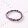 Hair Ring Braided Cloth Handmade Geometric Double Color Twist Braid