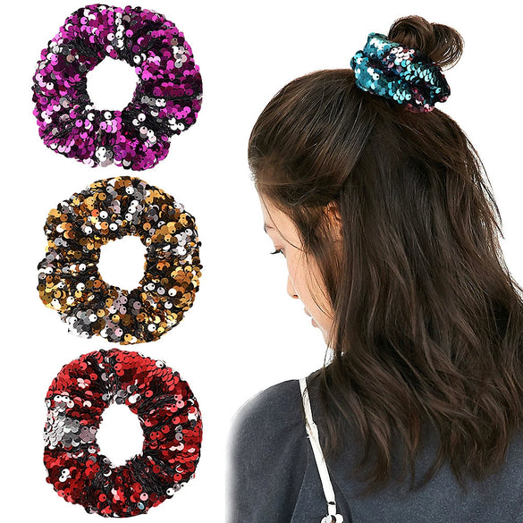 Hair Ring Cloth Handmade Mermaid Flip Large Bowel Shape Fish Scale Large Sequin Design