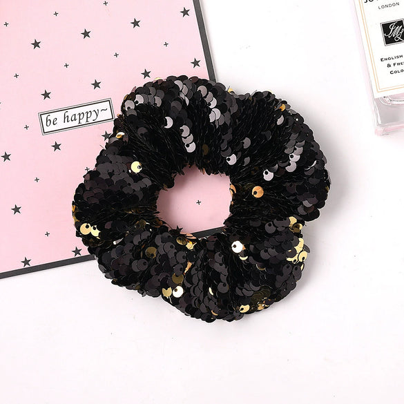Hair Ring Cloth Handmade Mermaid Flip Large Bowel Shape Fish Scale Large Sequin Design