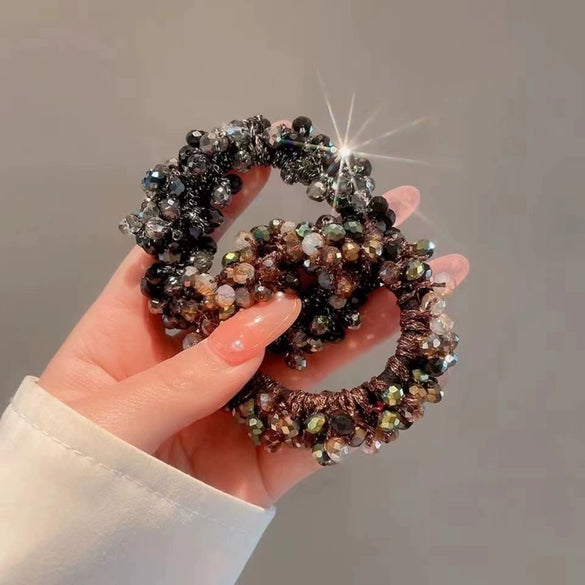 Hair Ring Crystal Handmade Rubber Tendon Female Elegant High Elasticity Headwear