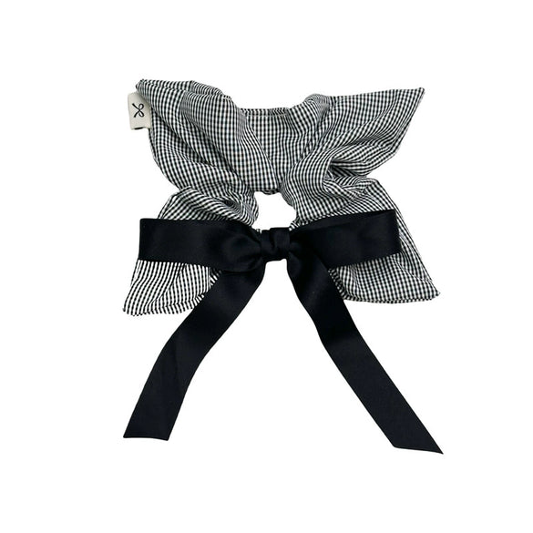 Hair Ring Fabric Black And White Plaid Square Handmade Women's Fashion High Elasticity Hair Accessories