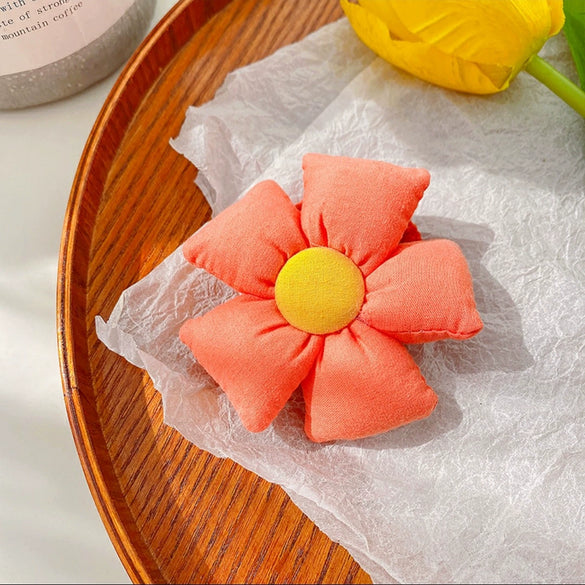 Hair Ring Fabric Flower Bow Drip Glue Handmade Inlaid Simple Hair Accessories For Girls