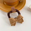 Hair Ring Fabric Flower Bow Drip Glue Handmade Inlaid Simple Hair Accessories For Girls