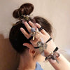 Hair Ring Fabric Geometric Handmade High Elastic Hair Rope