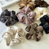 Hair Ring Fabric Handmade French Retro Style With Large Intestine Shape And Fringed Flower Bud Design