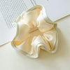 Hair Ring Fabric Handmade French Retro Style With Large Intestine Shape And Fringed Flower Bud Design