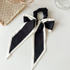 Hair Ring Fabric Handmade Simple Style Black And White Large Bow For Female