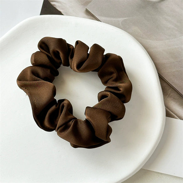 Hair Ring Fabric High Elastic Simple Solid Color Handmade