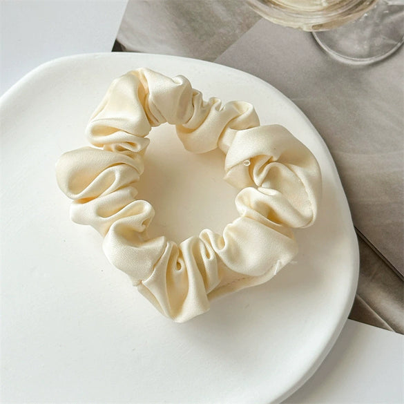Hair Ring Fabric High Elastic Simple Solid Color Handmade