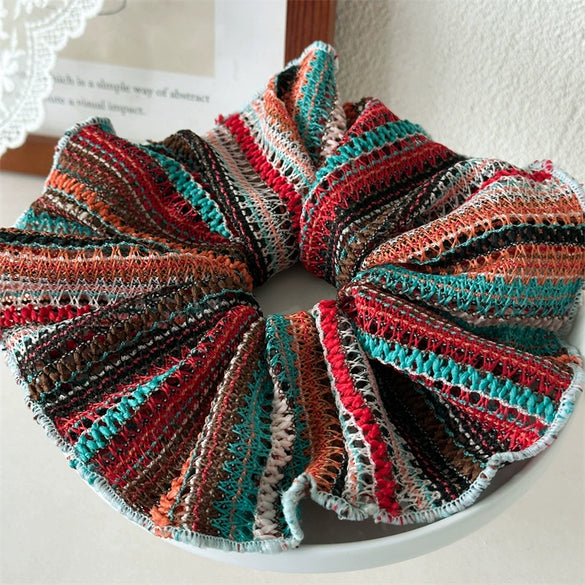 Hair Ring Fabric Hollow Knitted Handmade Fashion High Elasticity Headwear