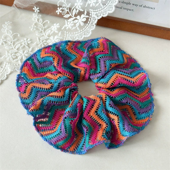 Hair Ring Fabric Hollow Knitted Handmade Fashion High Elasticity Headwear