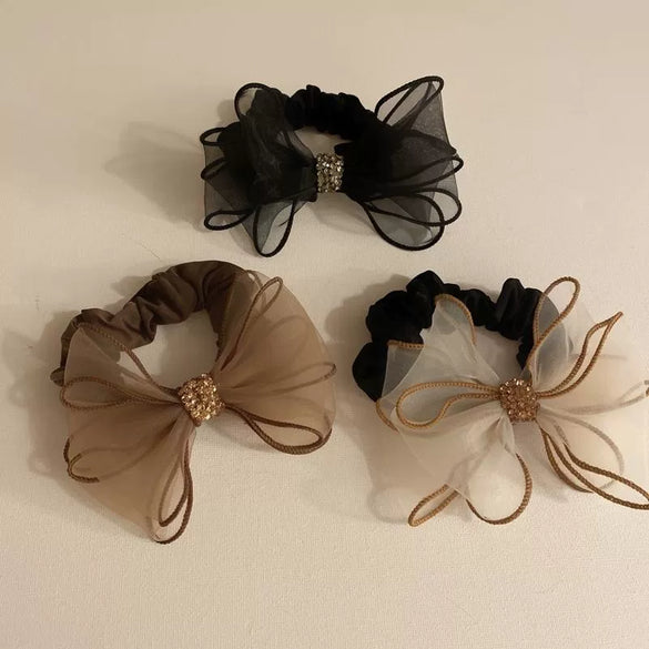 Hair Ring Hair Rope Handmade Mixed Material High Elasticity Plants And Flowers Style