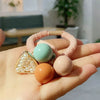 Hair Ring Hair Rope Pearl Round Ball Geometric Handmade