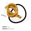 Hair Ring Hair Strap Head Rope 316L Stainless Steel Geometric Fashion Electroplated
