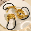 Hair Ring Hair Strap Head Rope 316L Stainless Steel Geometric Fashion Electroplated