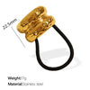 Hair Ring Hair Strap Head Rope 316L Stainless Steel Geometric Fashion Electroplated
