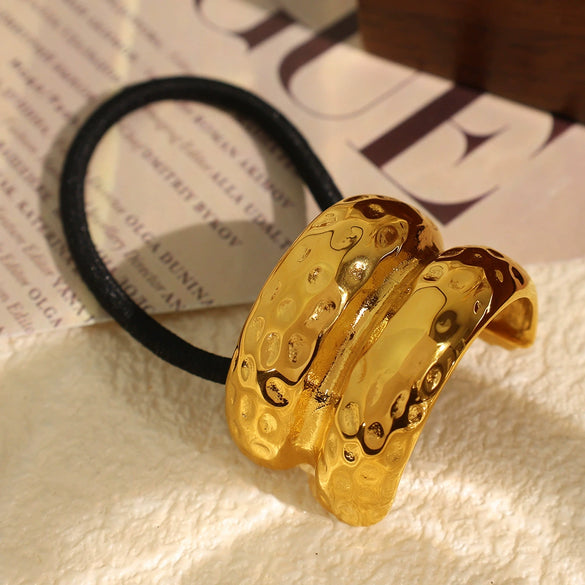 Hair Ring Hair Strap Head Rope 316L Stainless Steel Geometric Fashion Electroplated