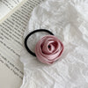 Hair Ring Headwear Satin Cloth Handmade French Sweet Style Rose Design