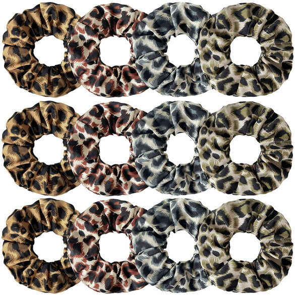 Hair Ring Leopard Pattern Fabric Handmade