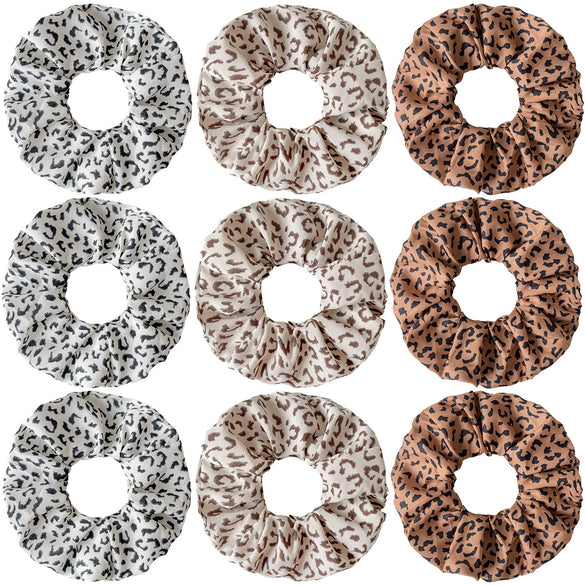Hair Ring Leopard Print Fabric Handmade