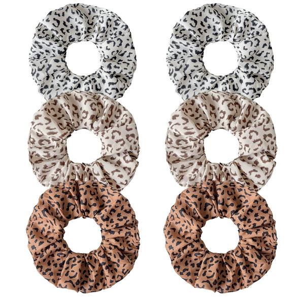 Hair Ring Leopard Print Fabric Handmade